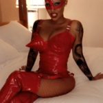 Amber Rose Looks Hot In A BDSM Latex Outfit