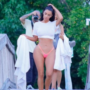 Kim Kardashian Paparazzi Micro Bikini Beach Photos
