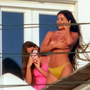 Martha Kalifatidis Caught By Paparazzi Topless And Bikini