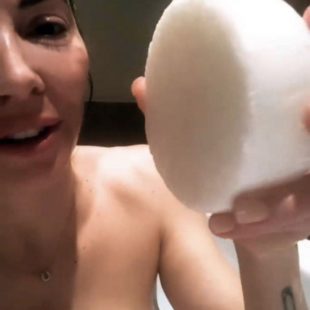 Whitney Cummings Nude Topless Bath Photo