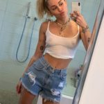 Miley Cyrus See Through And Hot Underwear Selfie Shots