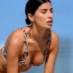 Nicole Williams Sexy Bikini And Areola Slip Beach Photos